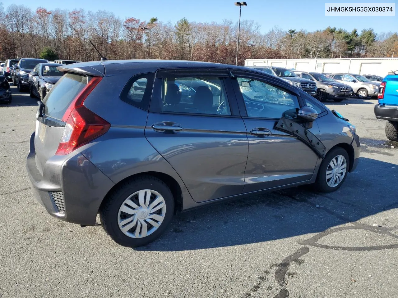 2016 Honda Fit Lx VIN: JHMGK5H55GX030374 Lot: 80985594