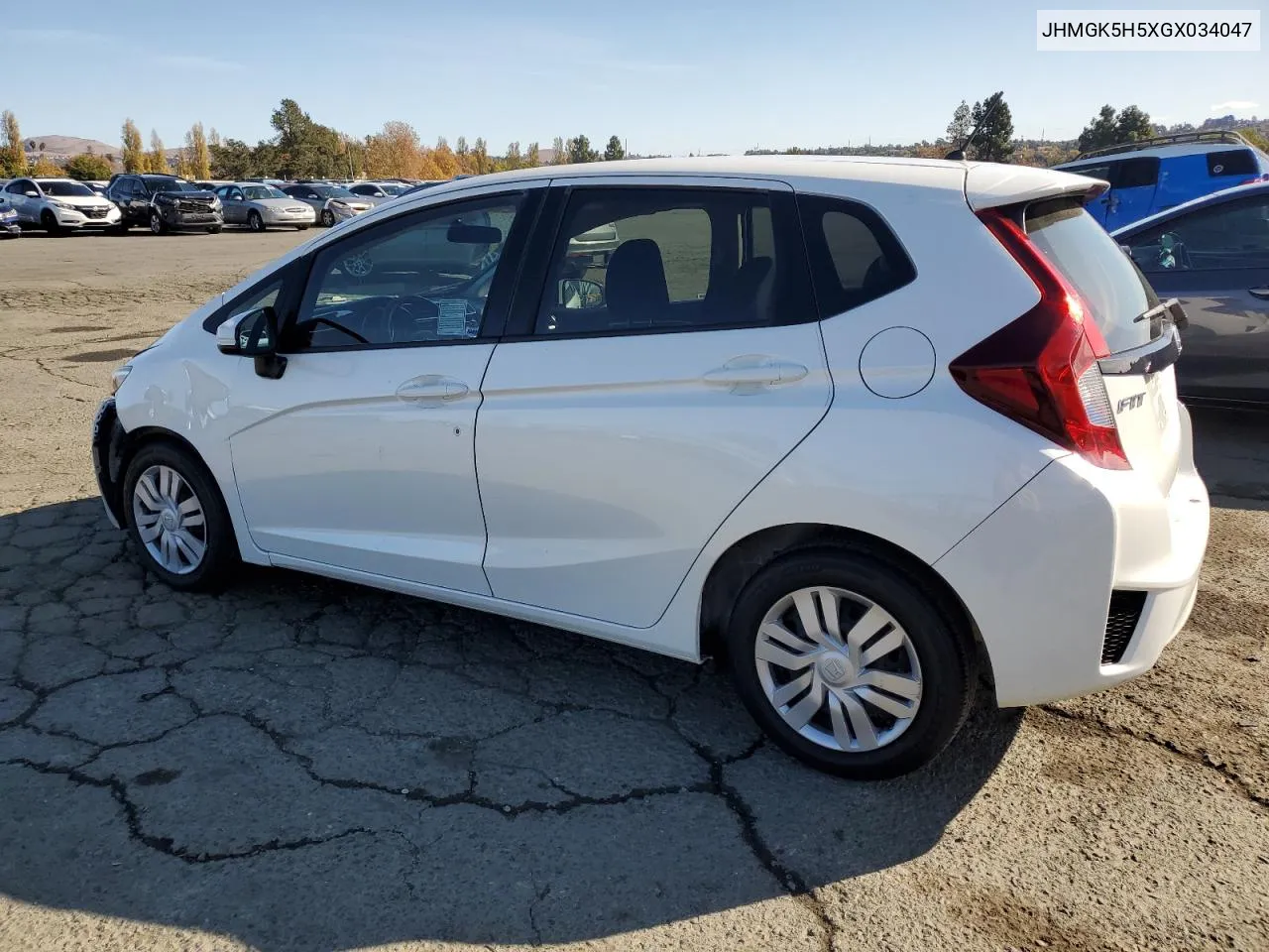 2016 Honda Fit Lx VIN: JHMGK5H5XGX034047 Lot: 81381624