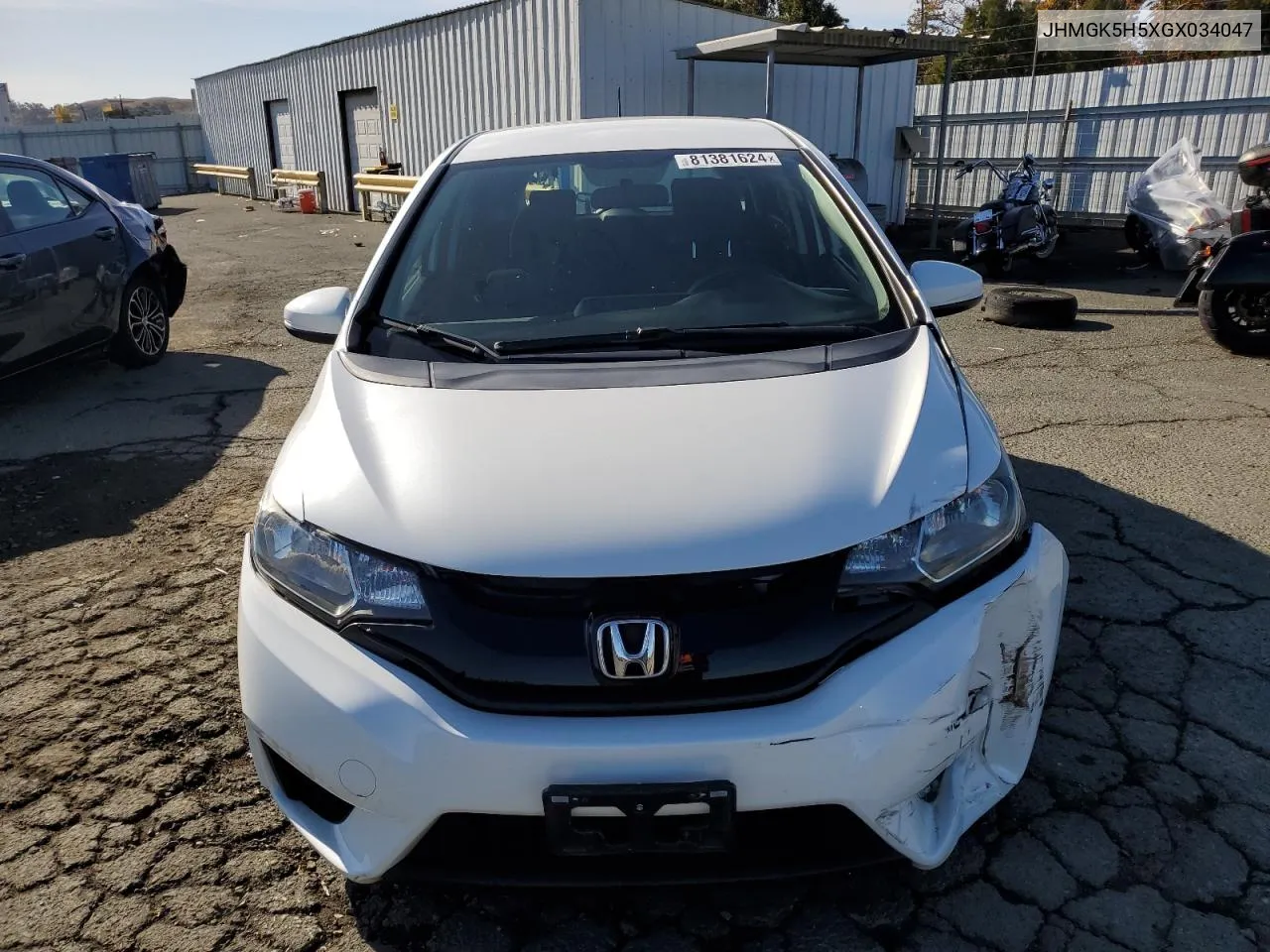 2016 Honda Fit Lx VIN: JHMGK5H5XGX034047 Lot: 81381624