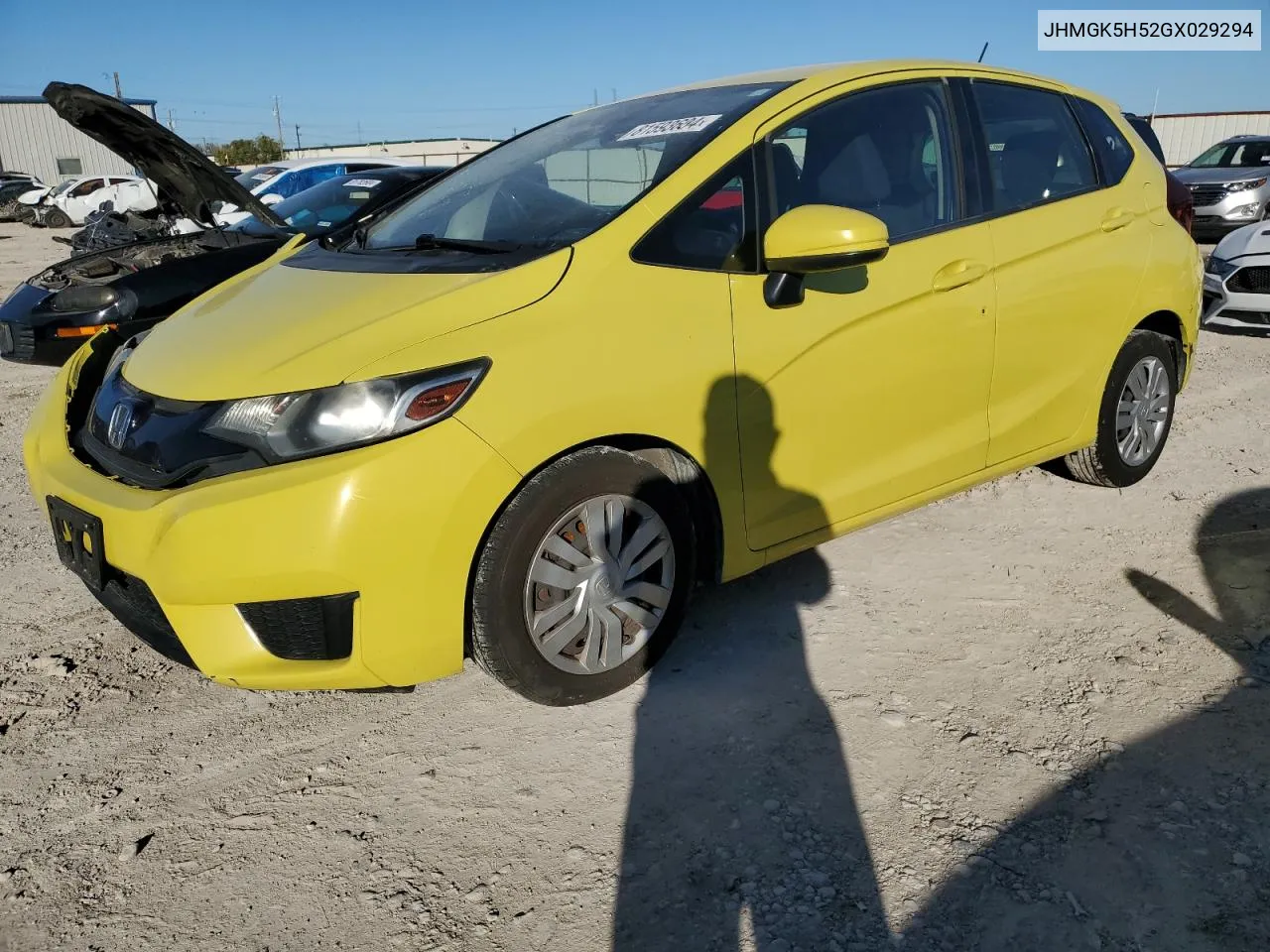 2016 Honda Fit Lx VIN: JHMGK5H52GX029294 Lot: 81593604