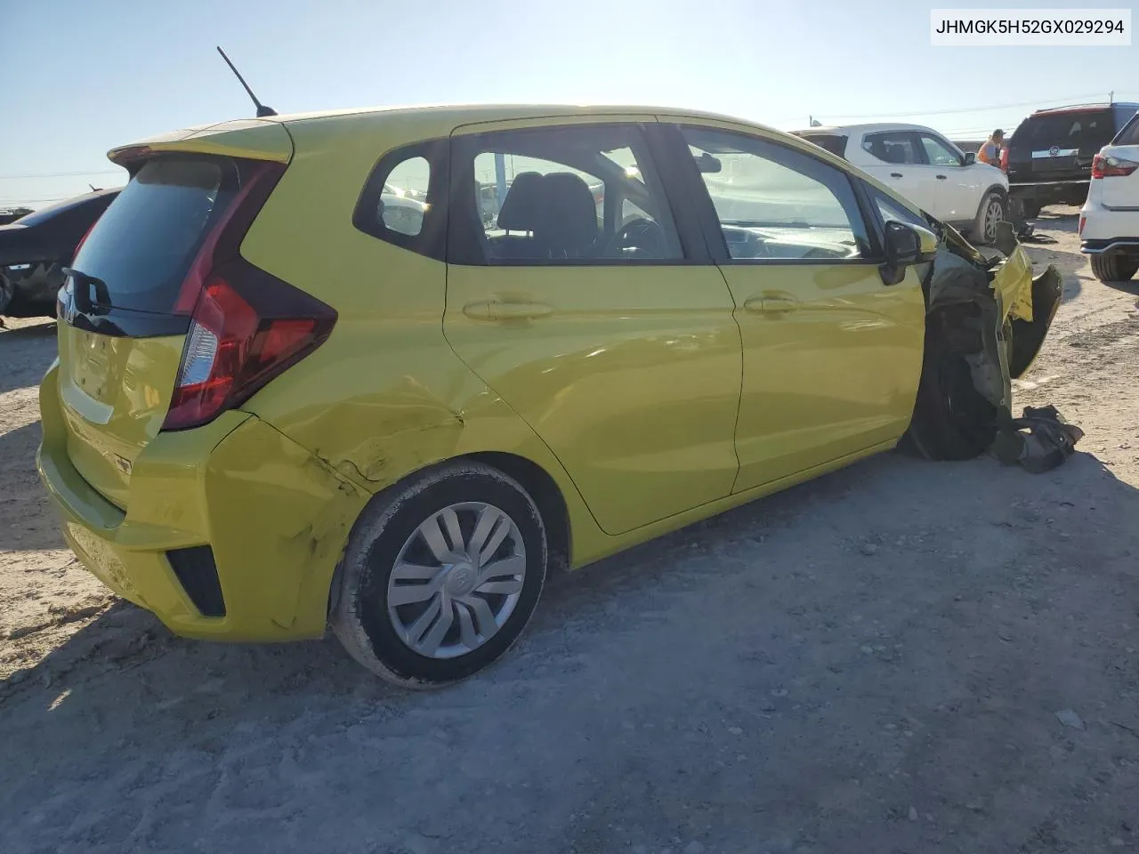 2016 Honda Fit Lx VIN: JHMGK5H52GX029294 Lot: 81593604