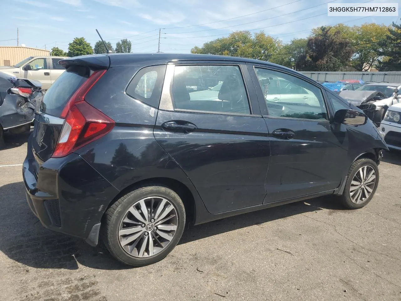 2017 Honda Fit Ex VIN: 3HGGK5H77HM712863 Lot: 71276434