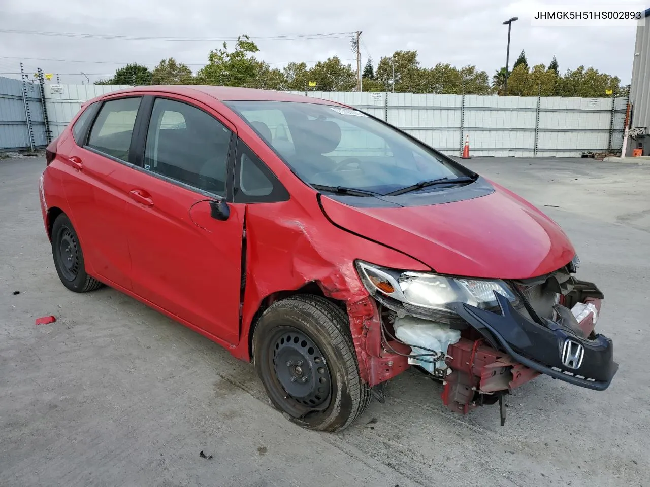 2017 Honda Fit Lx VIN: JHMGK5H51HS002893 Lot: 71701004