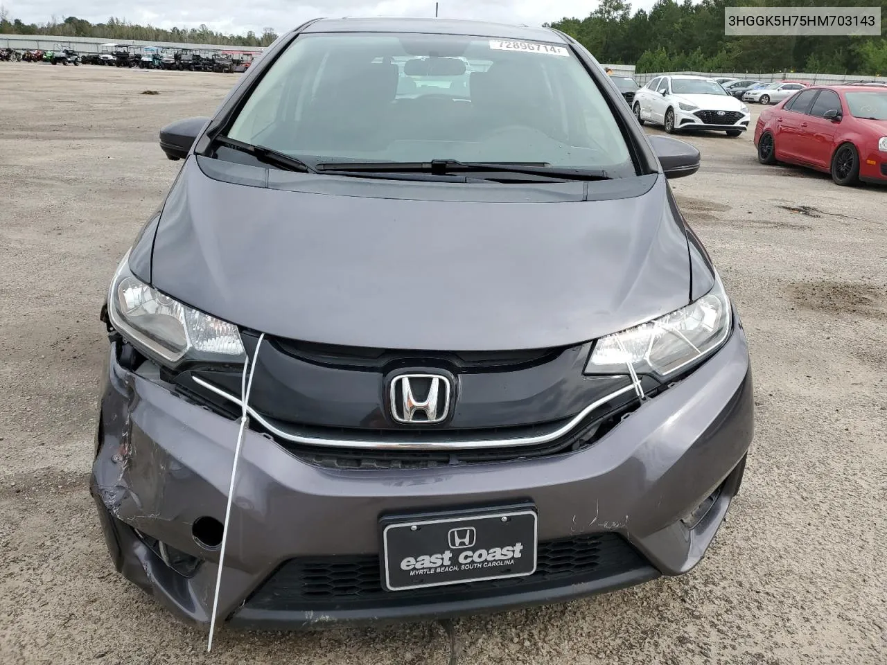 2017 Honda Fit Ex VIN: 3HGGK5H75HM703143 Lot: 72896714