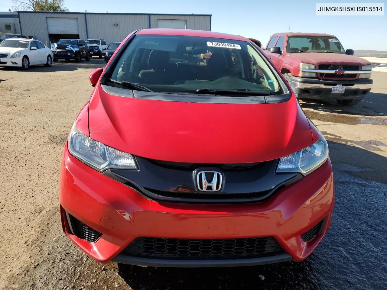 2017 Honda Fit Lx VIN: JHMGK5H5XHS015514 Lot: 73040484