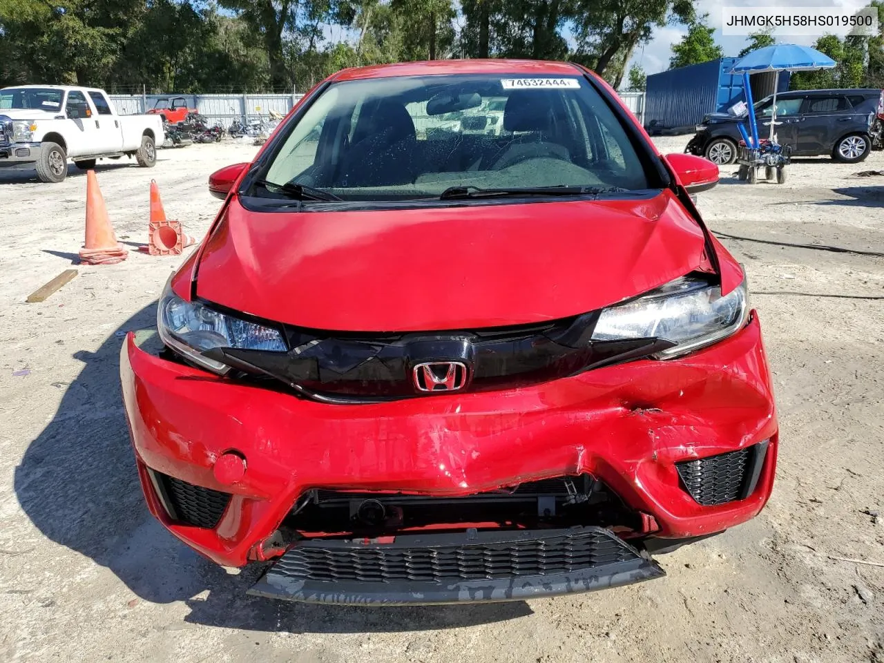 2017 Honda Fit Lx VIN: JHMGK5H58HS019500 Lot: 74632444