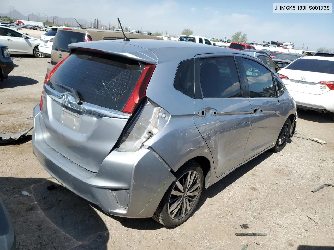 2017 Honda Fit Ex VIN: JHMGK5H83HS001738 Lot: 75314474