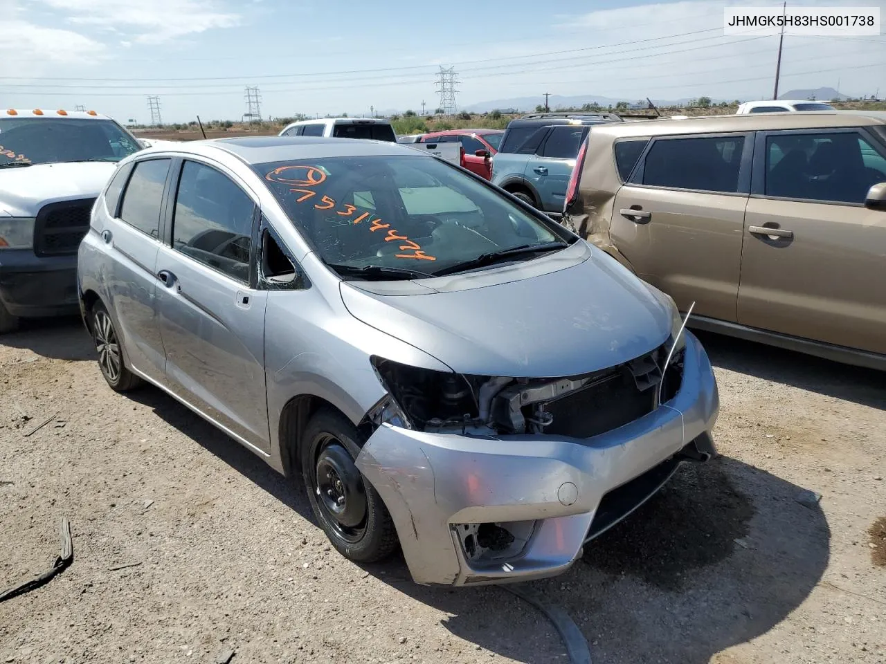 2017 Honda Fit Ex VIN: JHMGK5H83HS001738 Lot: 75314474