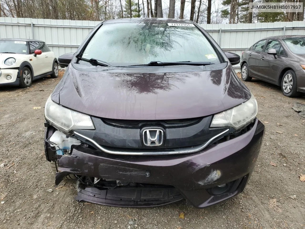 2017 Honda Fit Ex VIN: JHMGK5H81HS017937 Lot: 77972994