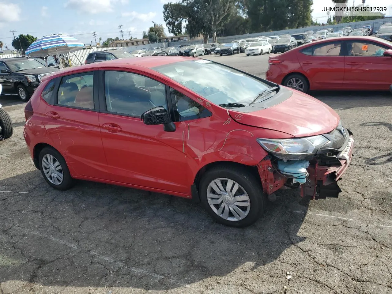 2017 Honda Fit Lx VIN: JHMGK5H55HS012939 Lot: 78009274