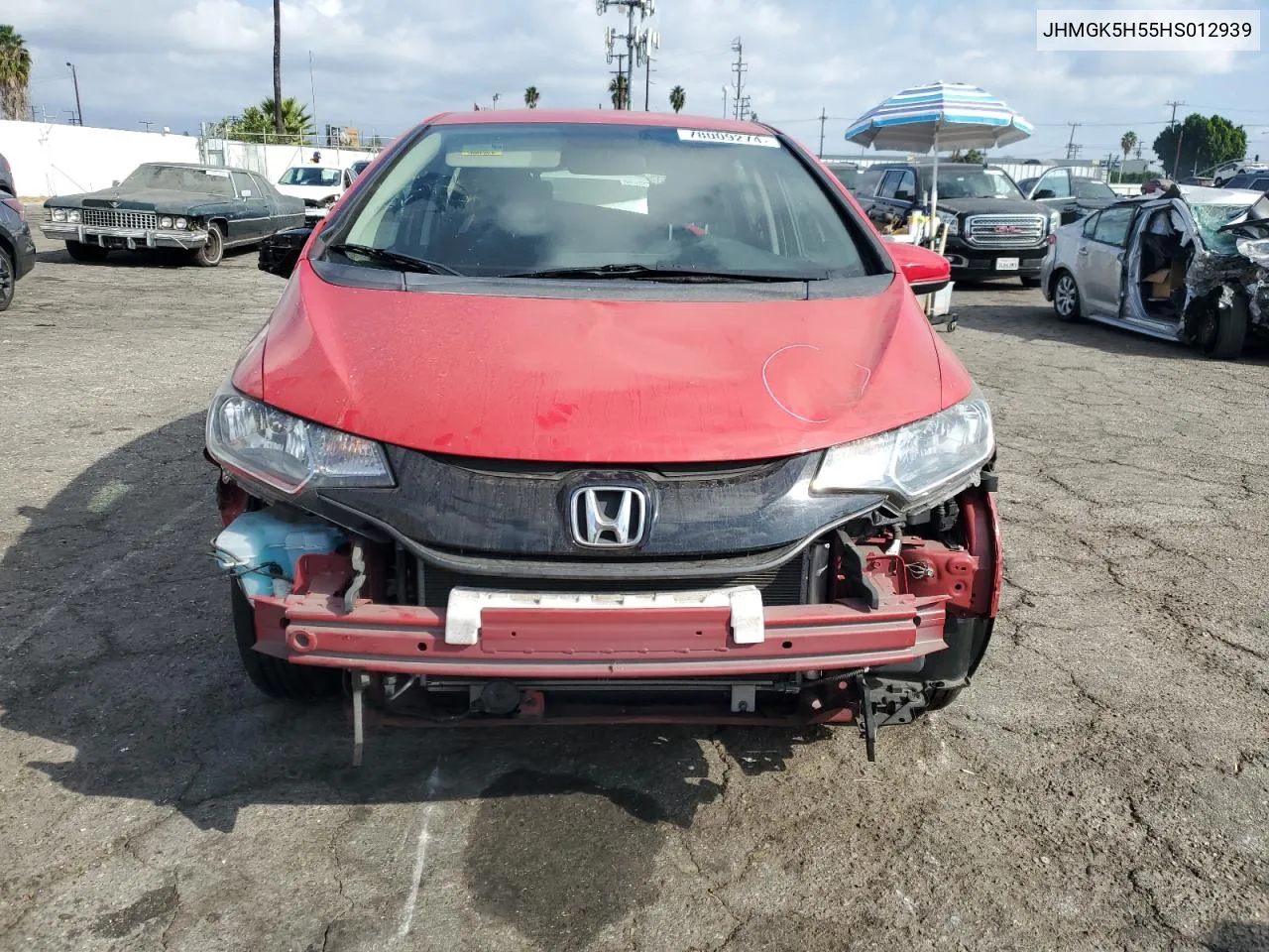 2017 Honda Fit Lx VIN: JHMGK5H55HS012939 Lot: 78009274