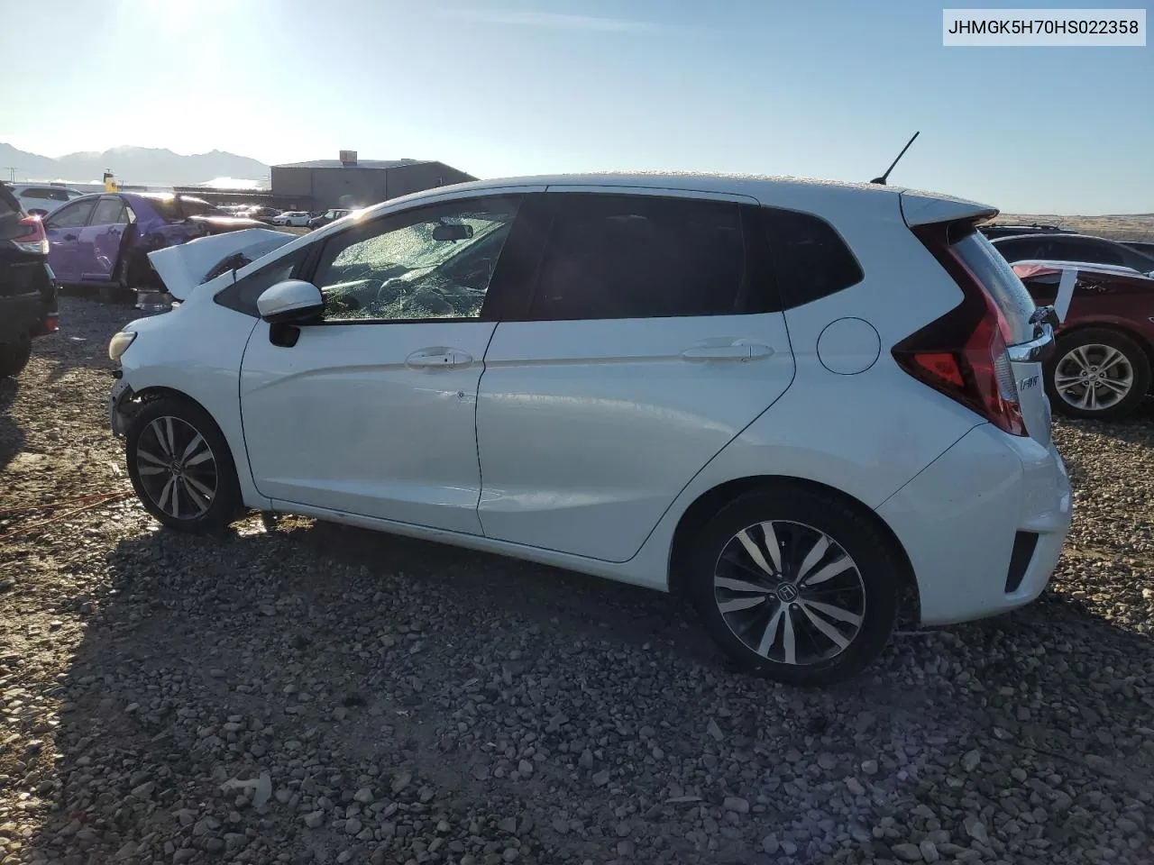 2017 Honda Fit Ex VIN: JHMGK5H70HS022358 Lot: 78461134