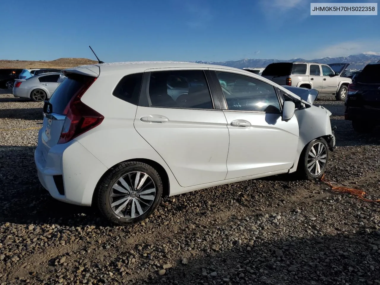 2017 Honda Fit Ex VIN: JHMGK5H70HS022358 Lot: 78461134