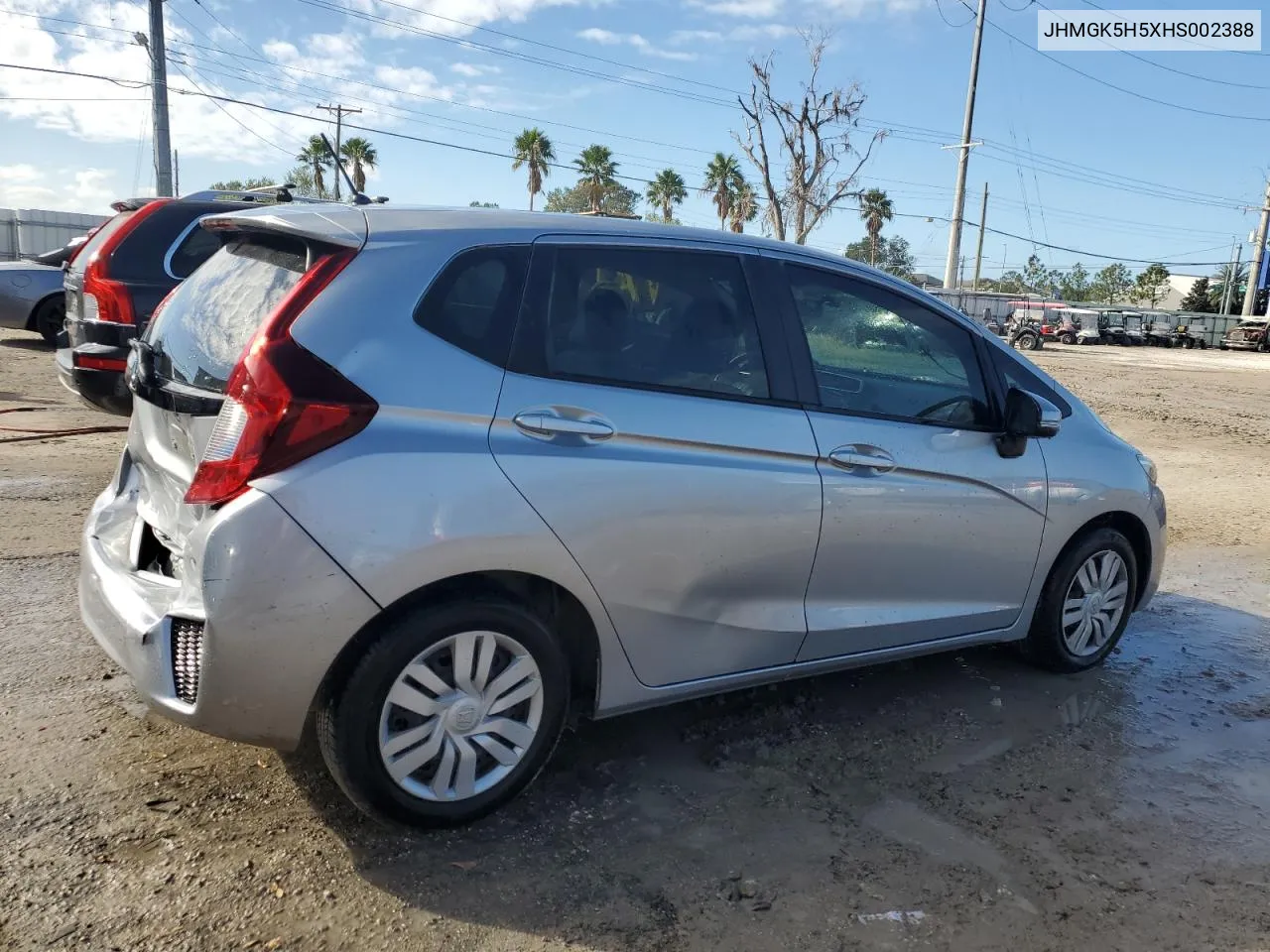 2017 Honda Fit Lx VIN: JHMGK5H5XHS002388 Lot: 78785214