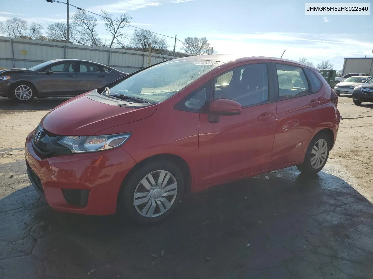 2017 Honda Fit Lx VIN: JHMGK5H52HS022540 Lot: 80104194