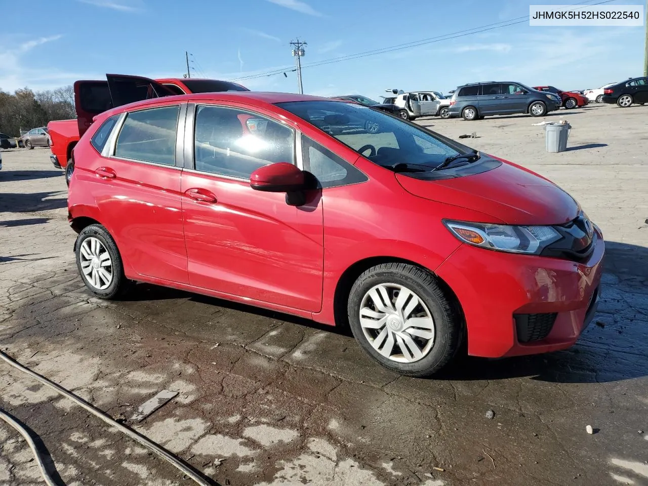 2017 Honda Fit Lx VIN: JHMGK5H52HS022540 Lot: 80104194