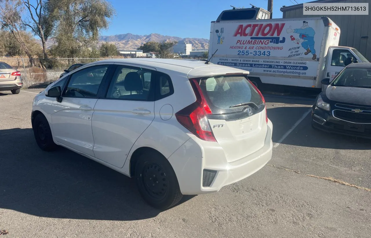 2017 Honda Fit Lx VIN: 3HGGK5H52HM713613 Lot: 80483294