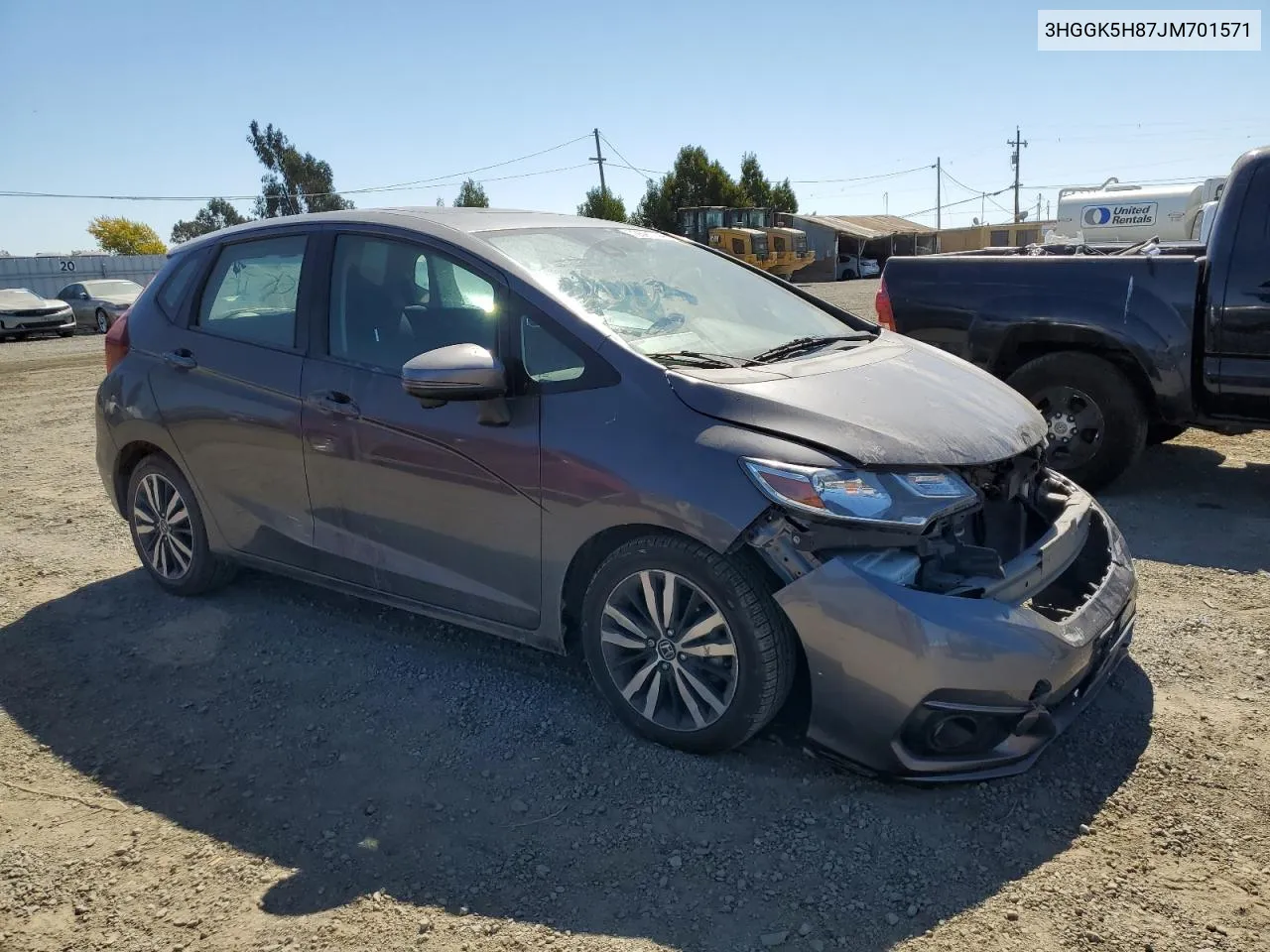 2018 Honda Fit Ex VIN: 3HGGK5H87JM701571 Lot: 72691744