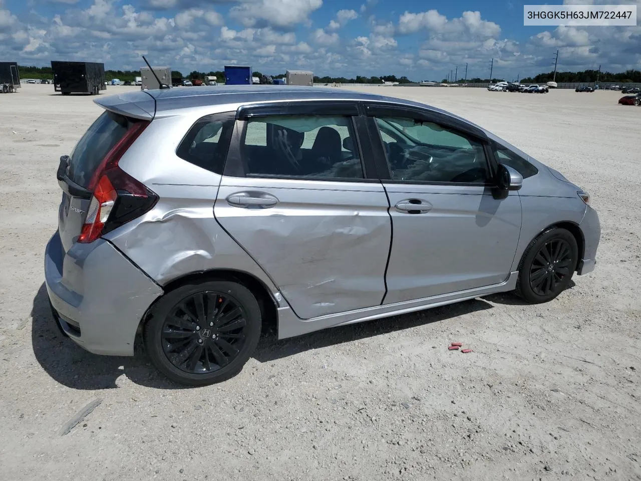 2018 Honda Fit Sport VIN: 3HGGK5H63JM722447 Lot: 72841764