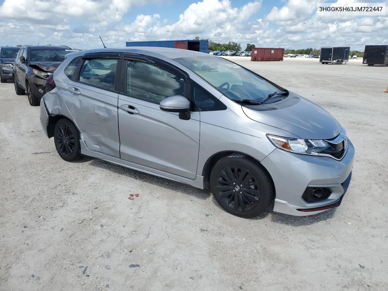 2018 Honda Fit Sport VIN: 3HGGK5H63JM722447 Lot: 72841764