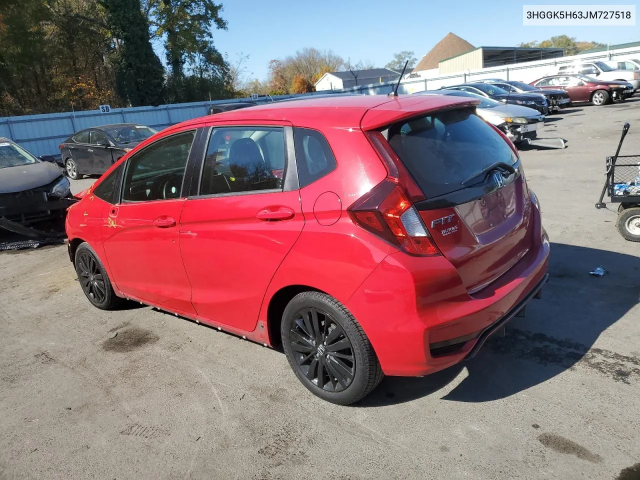 2018 Honda Fit Sport VIN: 3HGGK5H63JM727518 Lot: 76516394