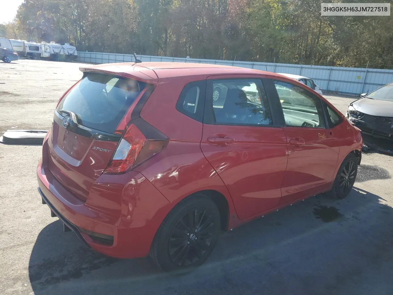 2018 Honda Fit Sport VIN: 3HGGK5H63JM727518 Lot: 76516394