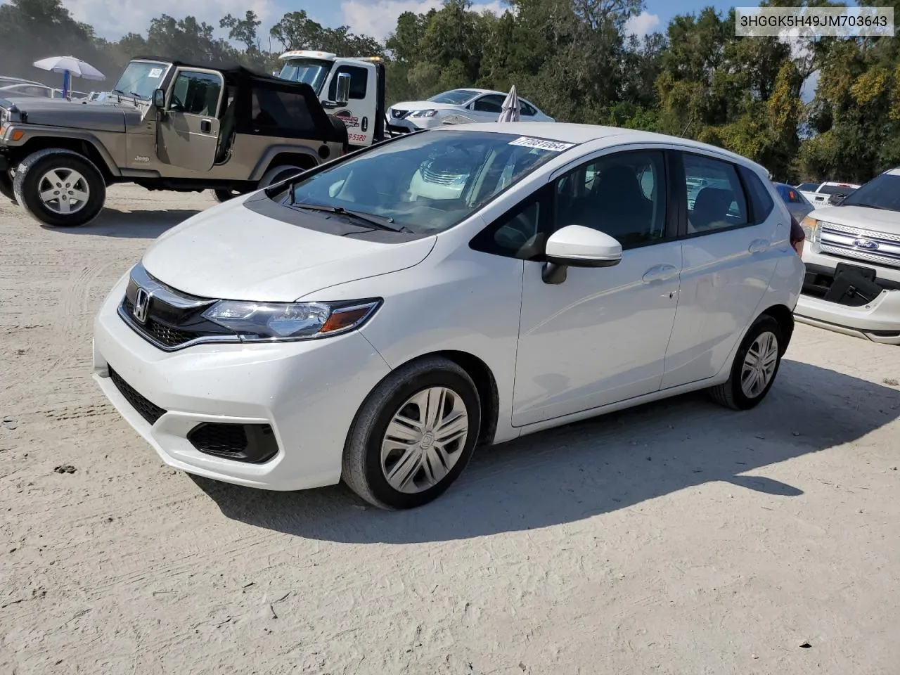 2018 Honda Fit Lx VIN: 3HGGK5H49JM703643 Lot: 77081064