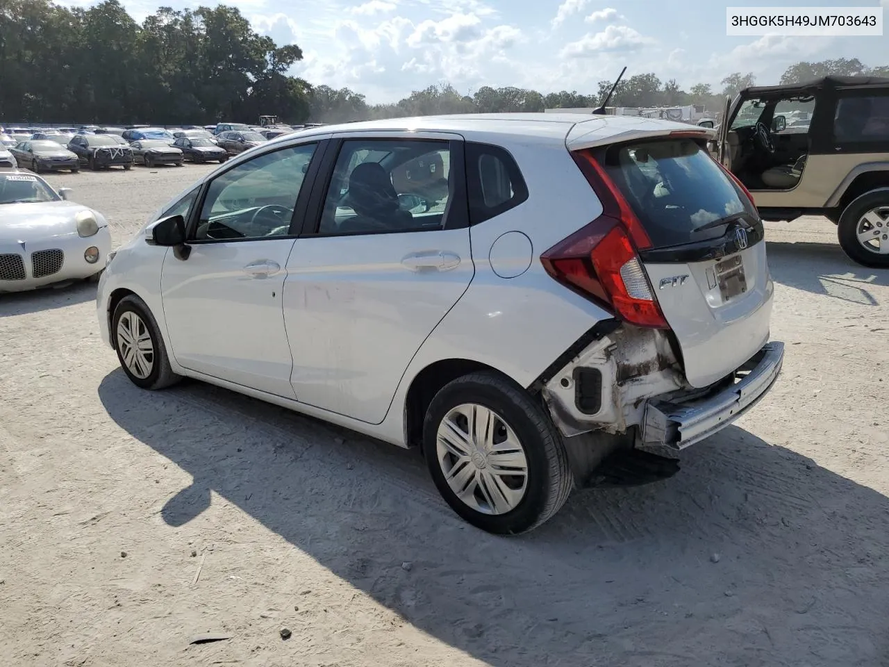 3HGGK5H49JM703643 2018 Honda Fit Lx