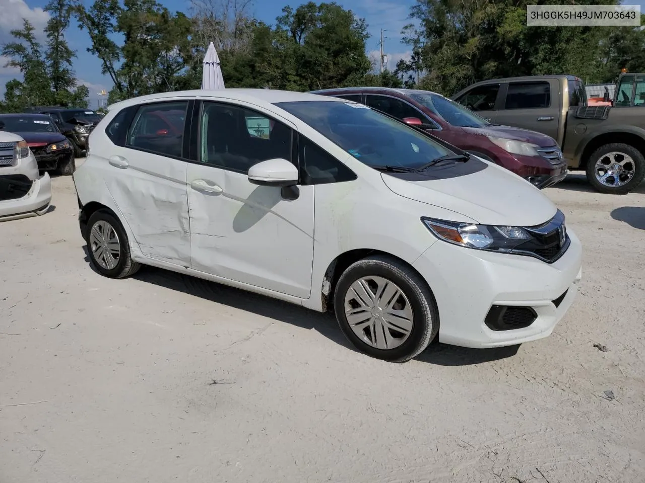 2018 Honda Fit Lx VIN: 3HGGK5H49JM703643 Lot: 77081064