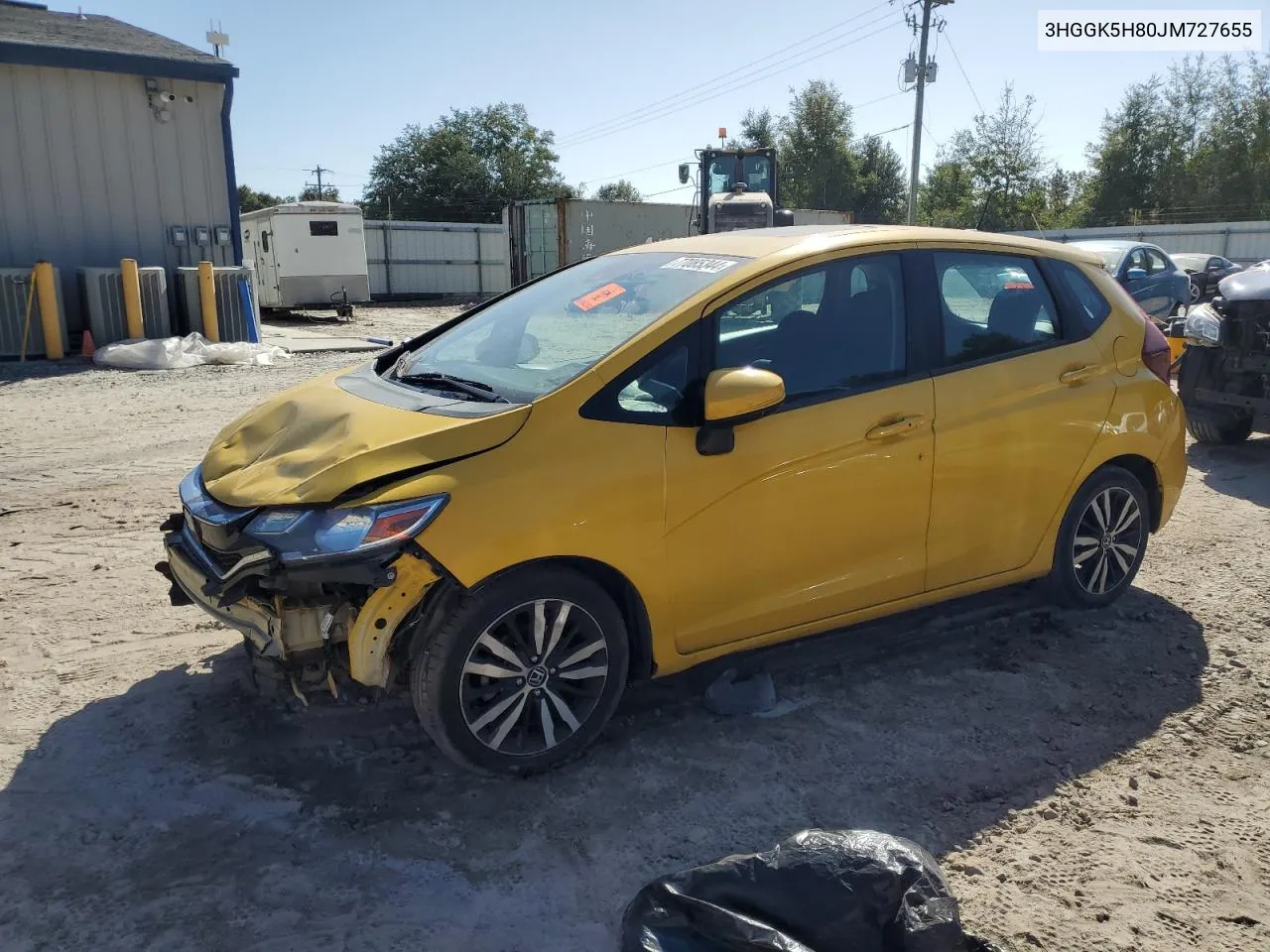 2018 Honda Fit Ex VIN: 3HGGK5H80JM727655 Lot: 77085344