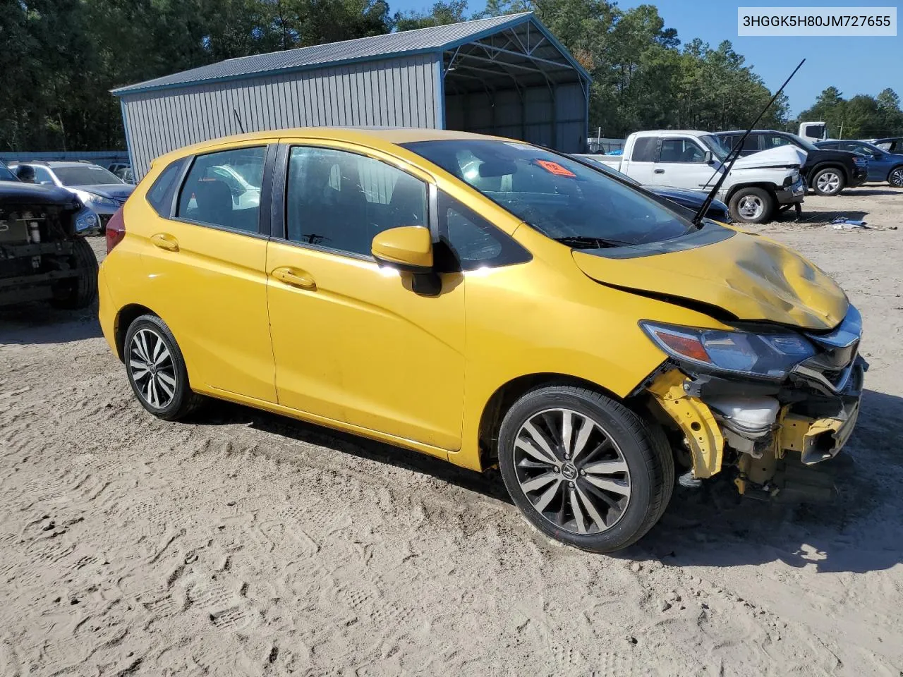 2018 Honda Fit Ex VIN: 3HGGK5H80JM727655 Lot: 77085344