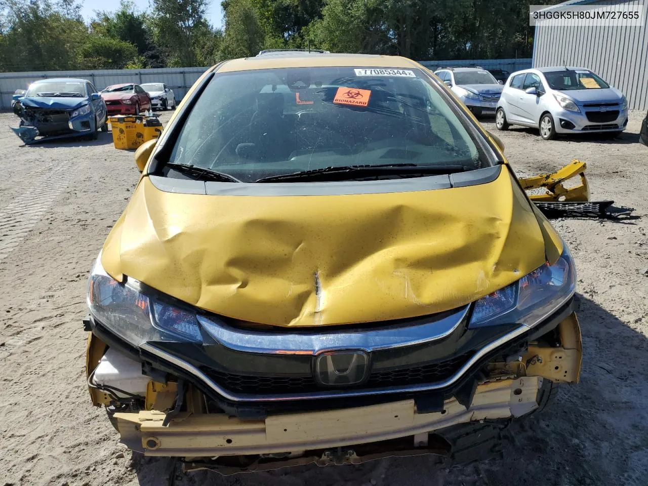 2018 Honda Fit Ex VIN: 3HGGK5H80JM727655 Lot: 77085344