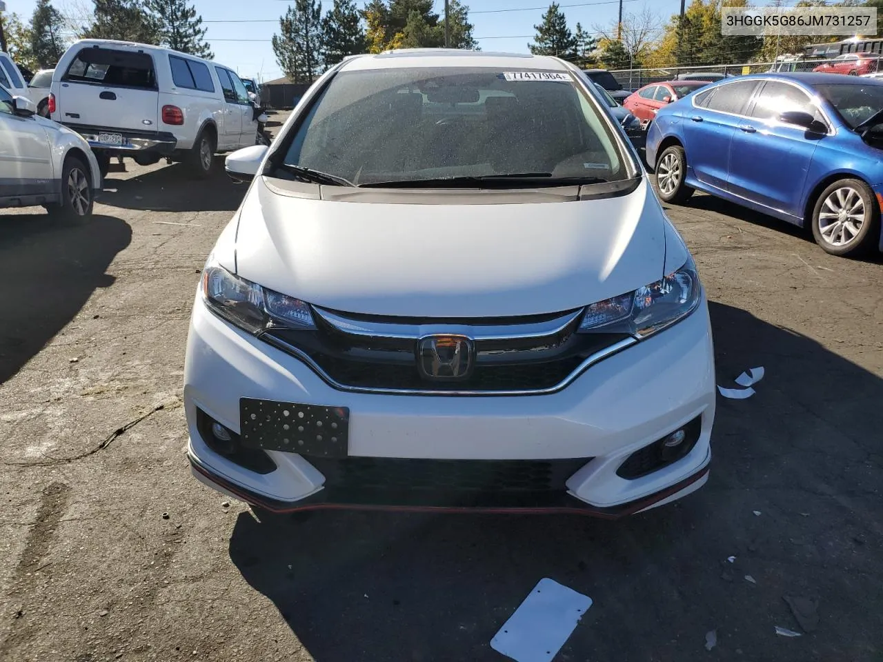 2018 Honda Fit Ex VIN: 3HGGK5G86JM731257 Lot: 77417964