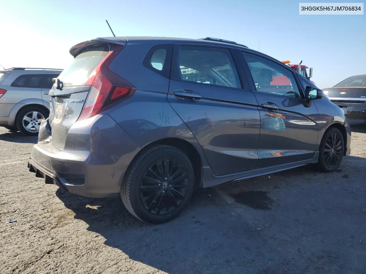 2018 Honda Fit Sport VIN: 3HGGK5H67JM706834 Lot: 77744334