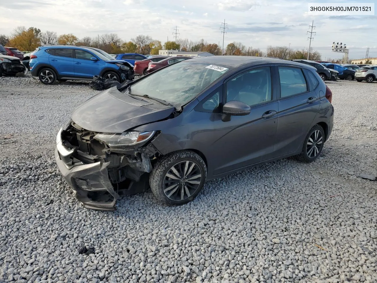 2018 Honda Fit Ex VIN: 3HGGK5H00JM701521 Lot: 78372684