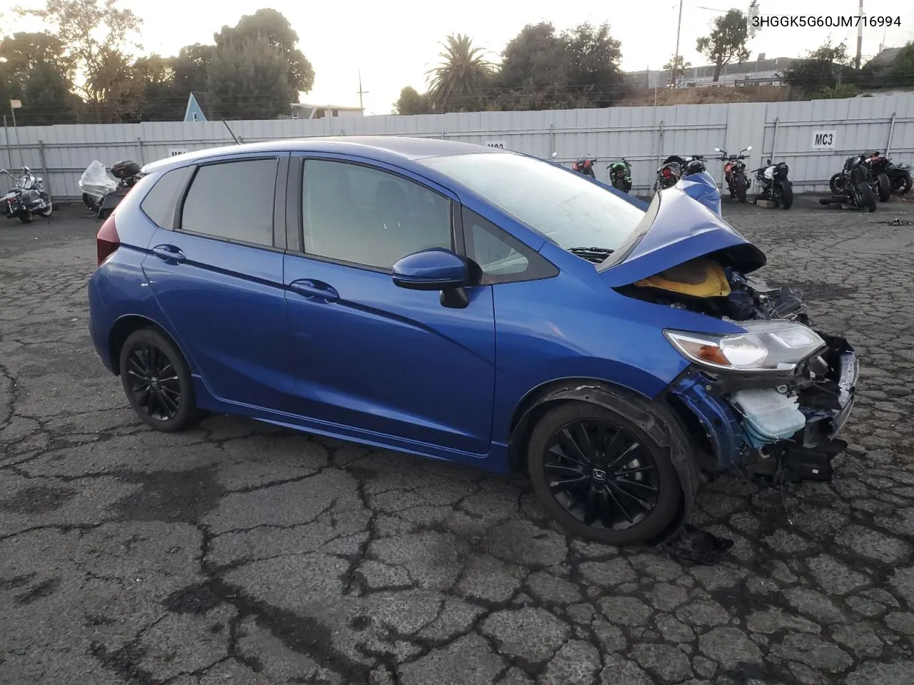 2018 Honda Fit Sport VIN: 3HGGK5G60JM716994 Lot: 80749104