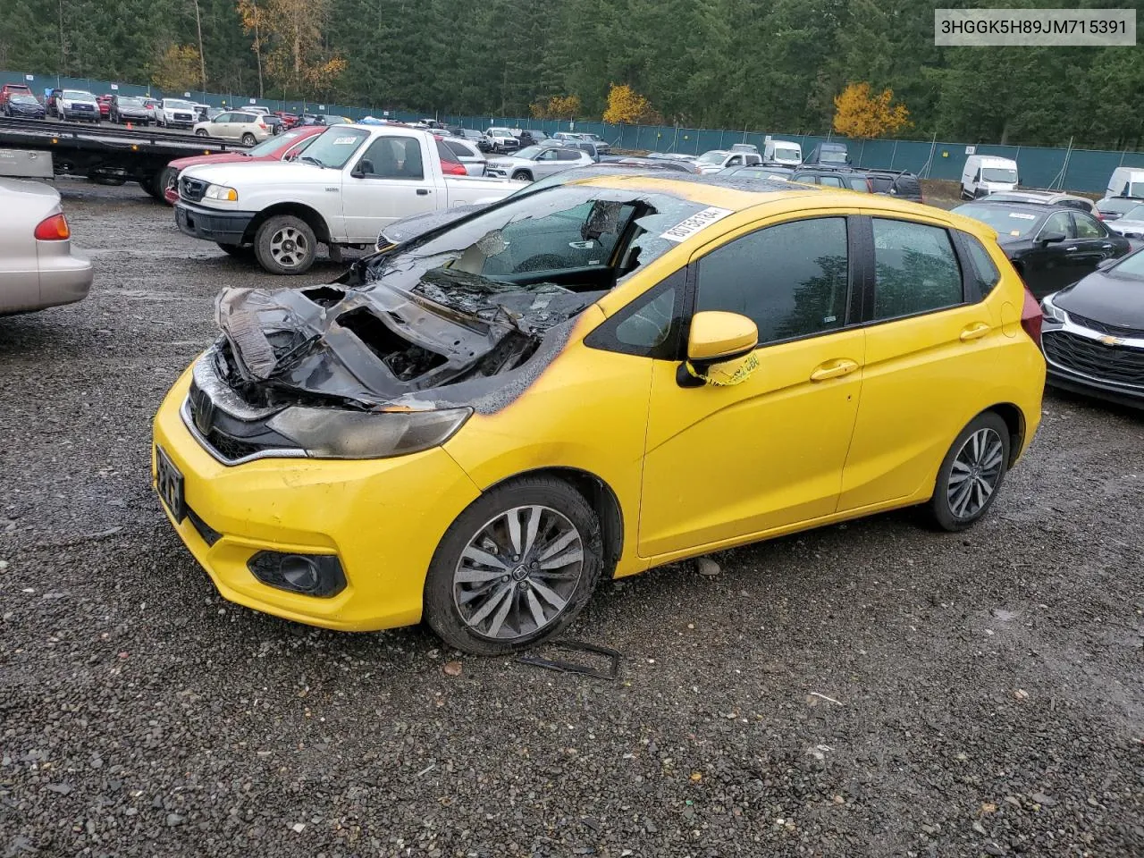 2018 Honda Fit Ex VIN: 3HGGK5H89JM715391 Lot: 80758184