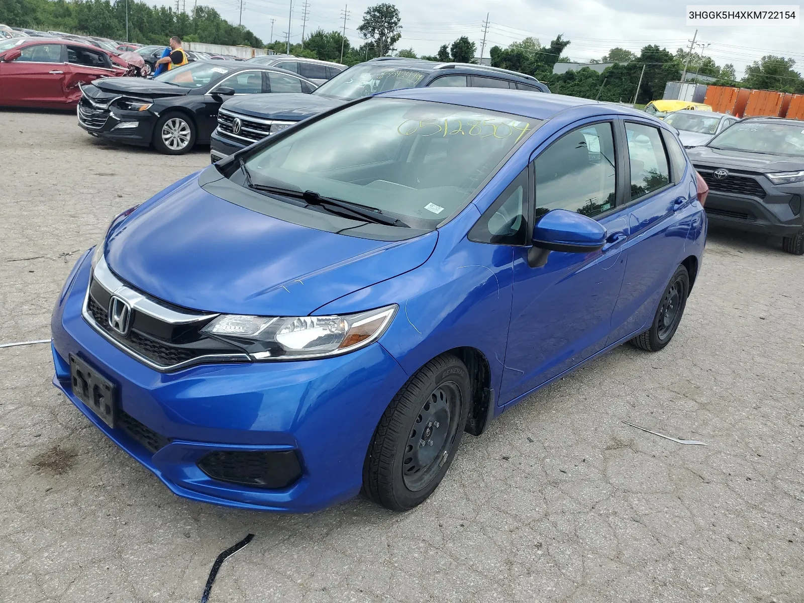 3HGGK5H4XKM722154 2019 Honda Fit Lx