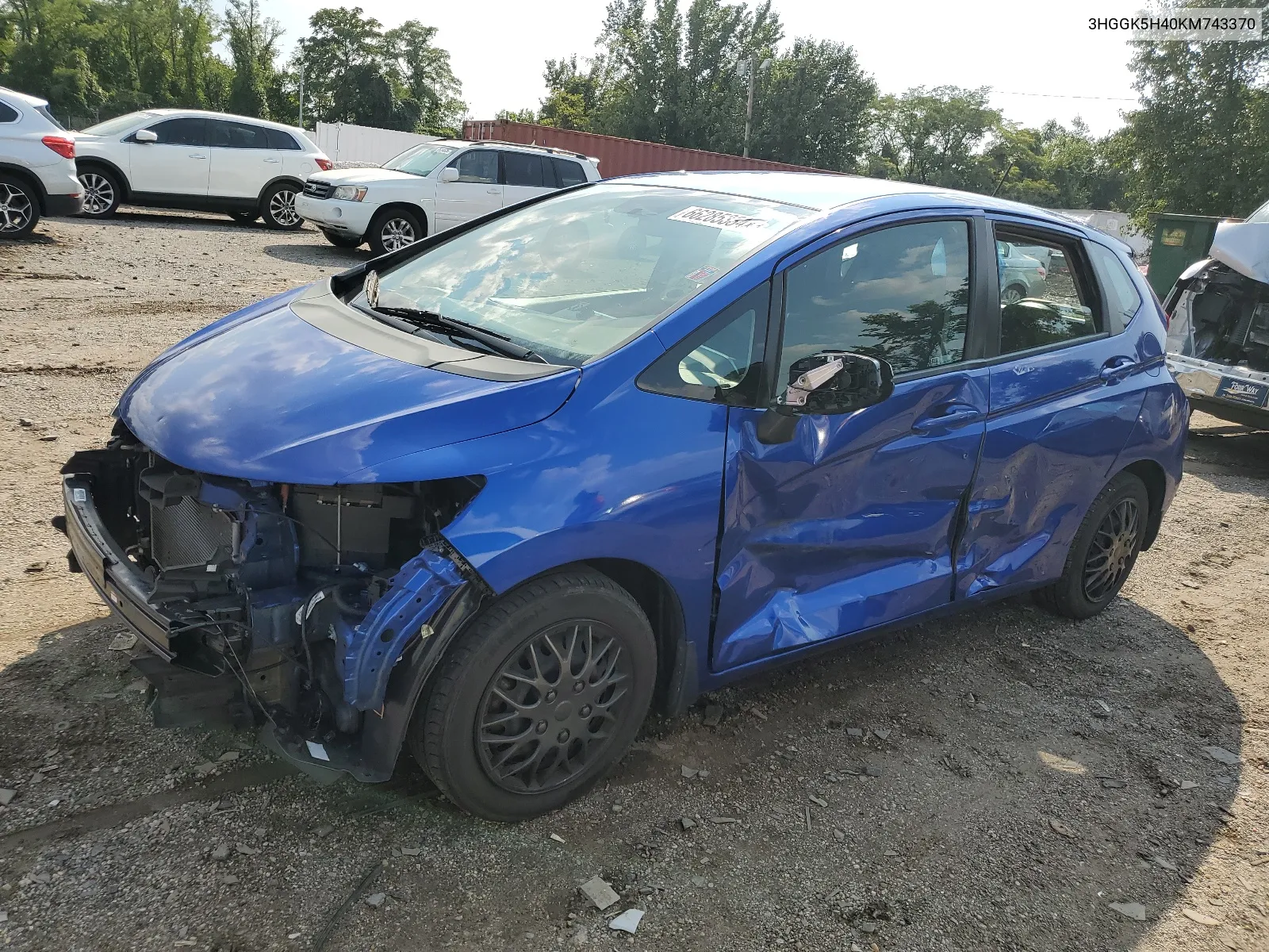 3HGGK5H40KM743370 2019 Honda Fit Lx