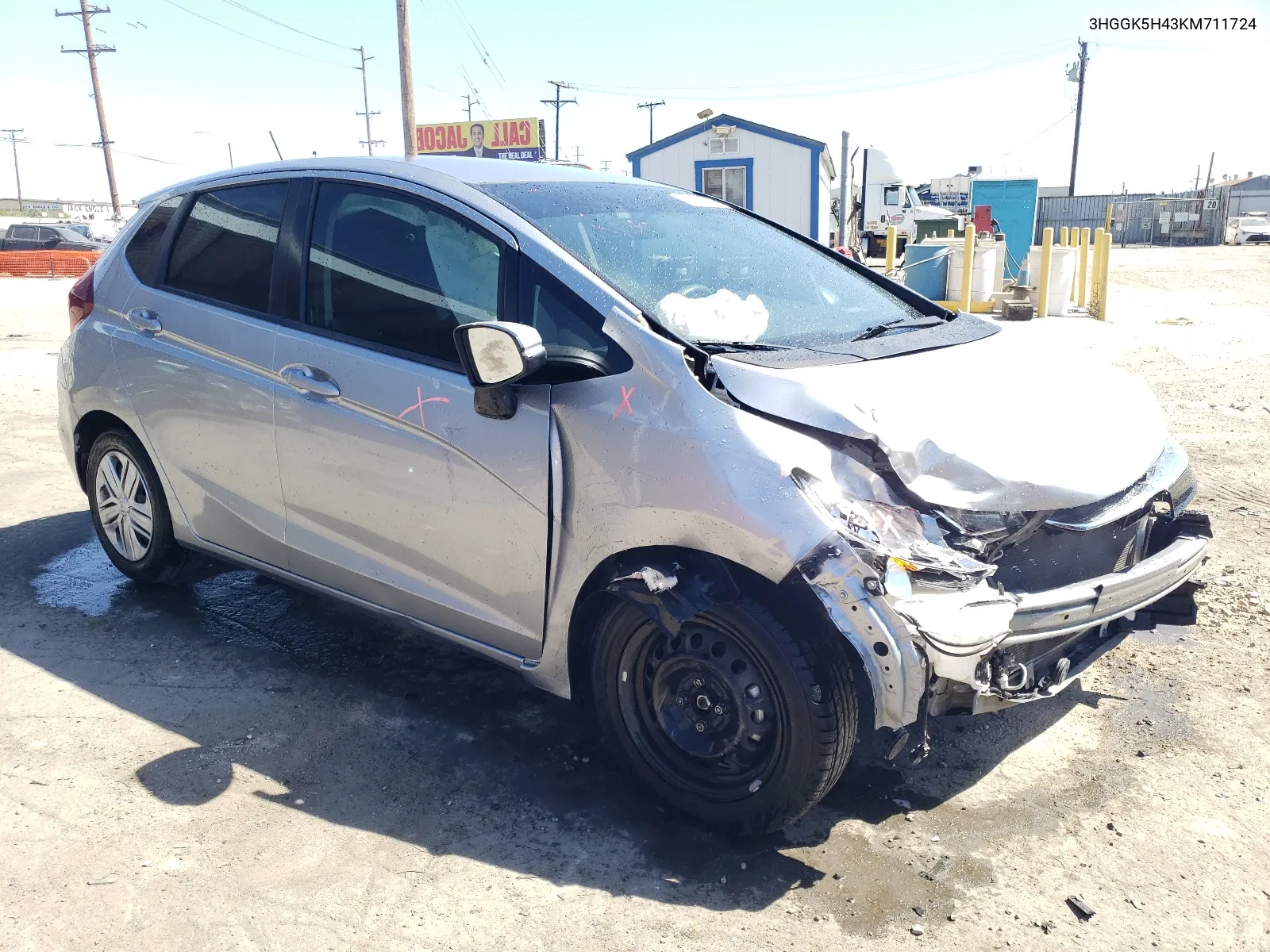 2019 Honda Fit Lx VIN: 3HGGK5H43KM711724 Lot: 66295814