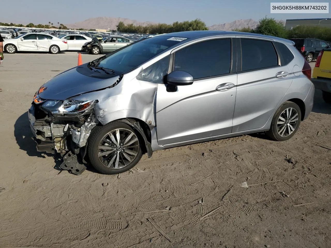 2019 Honda Fit Ex VIN: 3HGGK5H88KM743202 Lot: 70668444