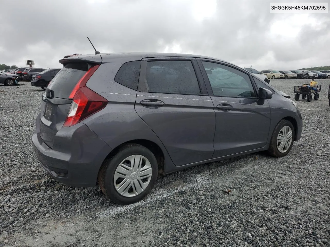 2019 Honda Fit Lx VIN: 3HGGK5H46KM702595 Lot: 71042254