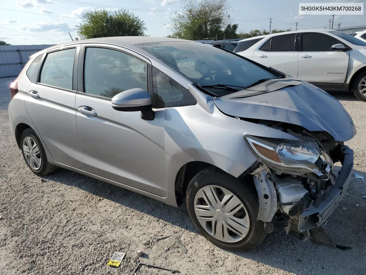 2019 Honda Fit Lx VIN: 3HGGK5H43KM700268 Lot: 71567104