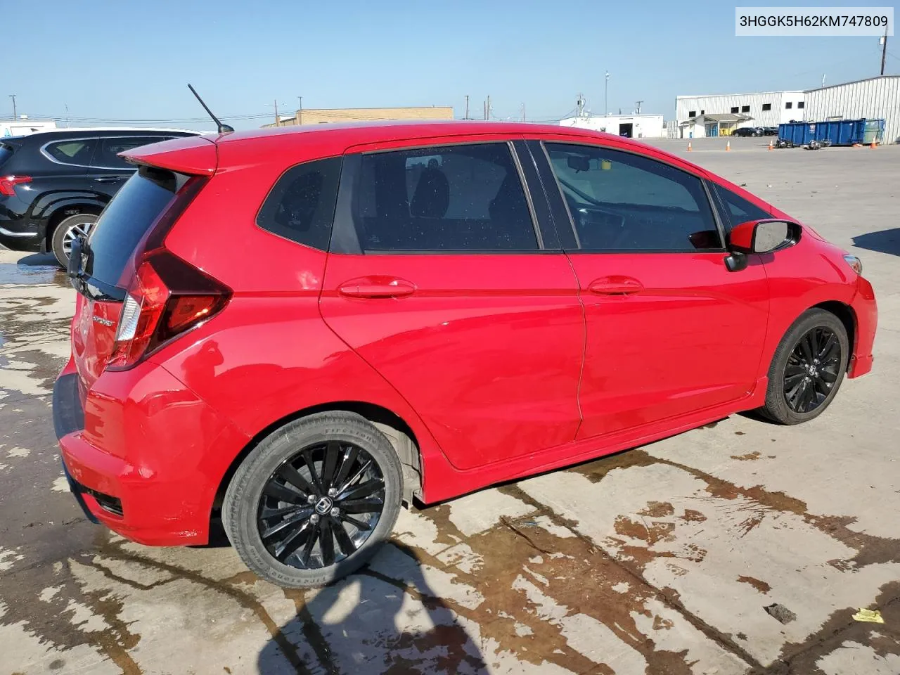 2019 Honda Fit Sport VIN: 3HGGK5H62KM747809 Lot: 71728574