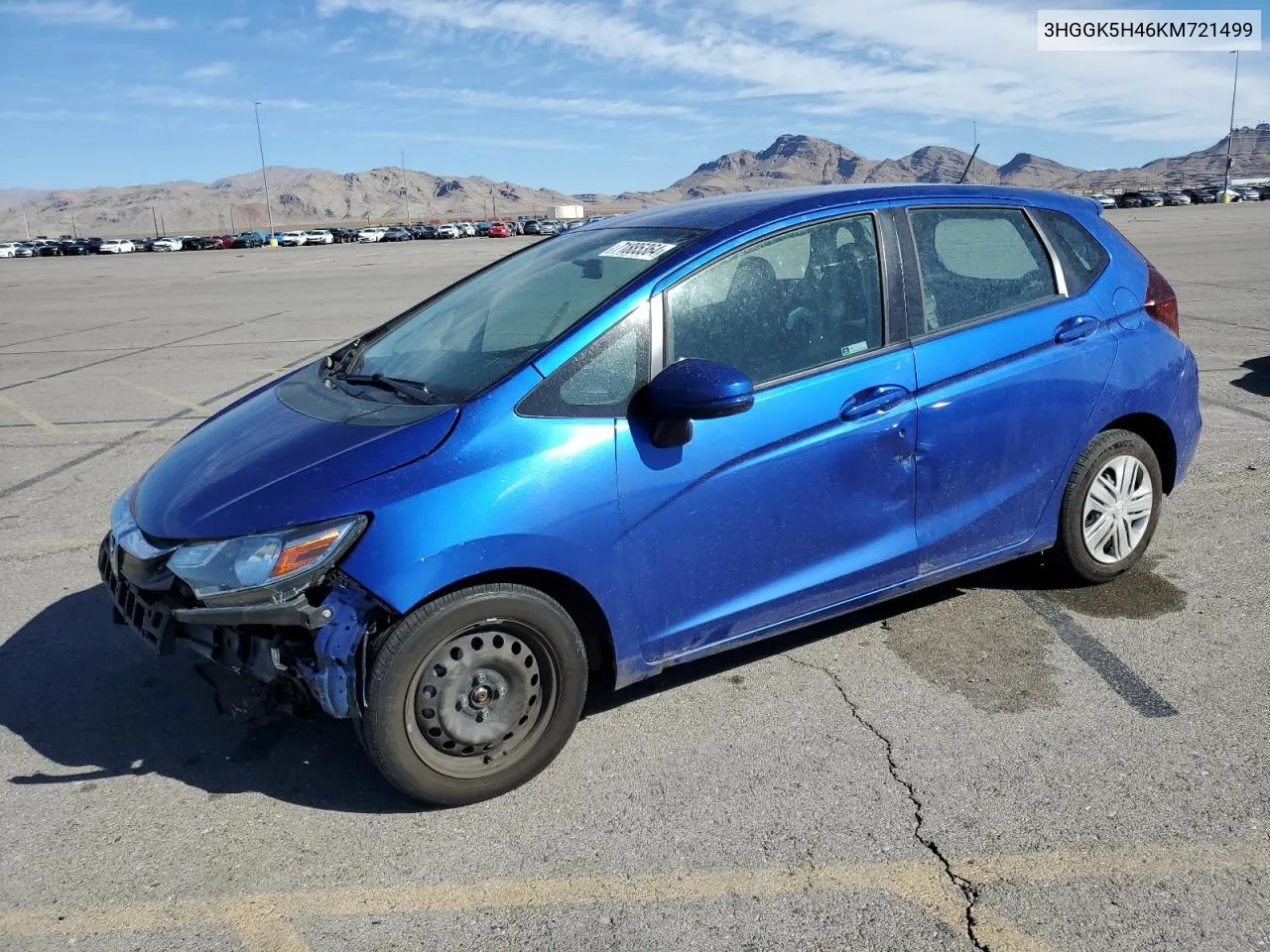 2019 Honda Fit Lx VIN: 3HGGK5H46KM721499 Lot: 71885364