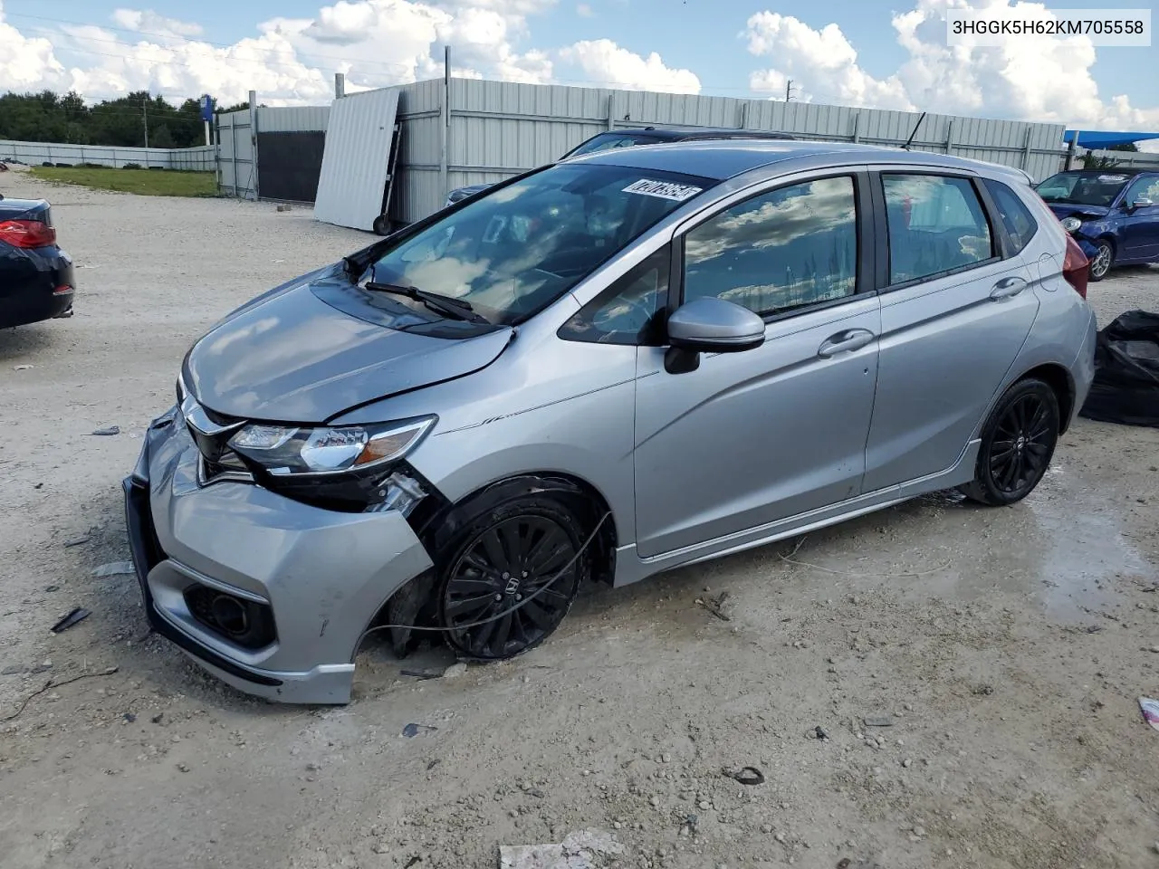 2019 Honda Fit Sport VIN: 3HGGK5H62KM705558 Lot: 72073954