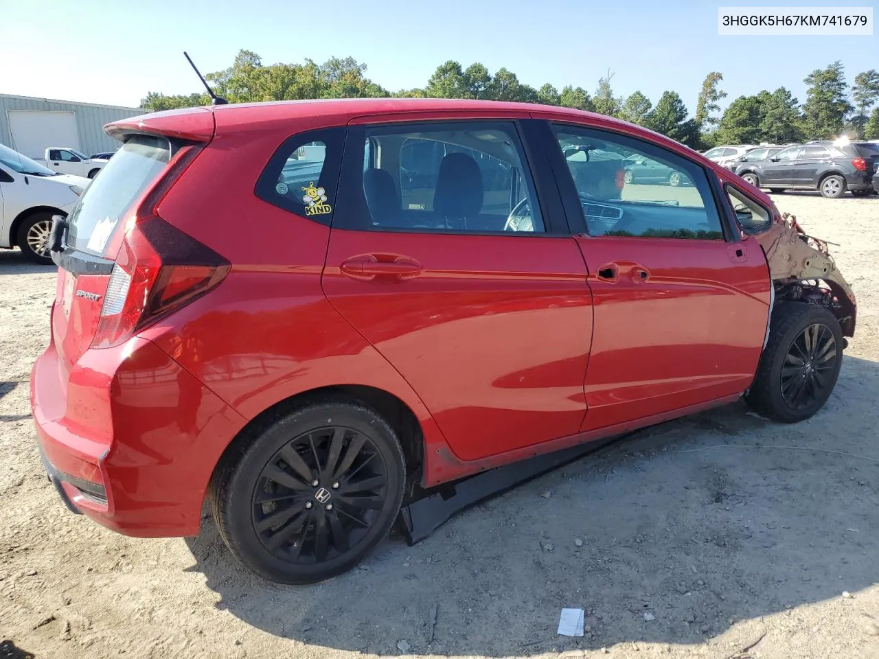 2019 Honda Fit Sport VIN: 3HGGK5H67KM741679 Lot: 72447484