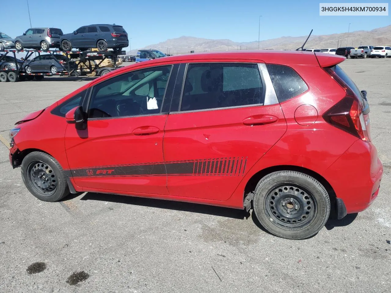 2019 Honda Fit Lx VIN: 3HGGK5H43KM700934 Lot: 73000694