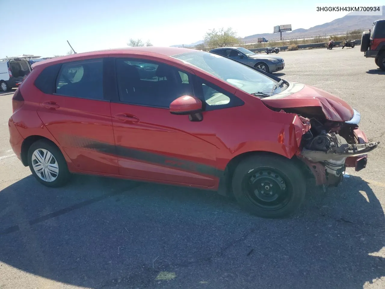 2019 Honda Fit Lx VIN: 3HGGK5H43KM700934 Lot: 73000694