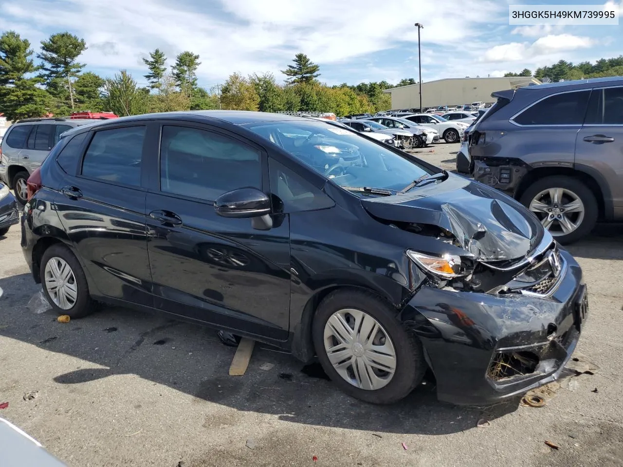 2019 Honda Fit Lx VIN: 3HGGK5H49KM739995 Lot: 73051464